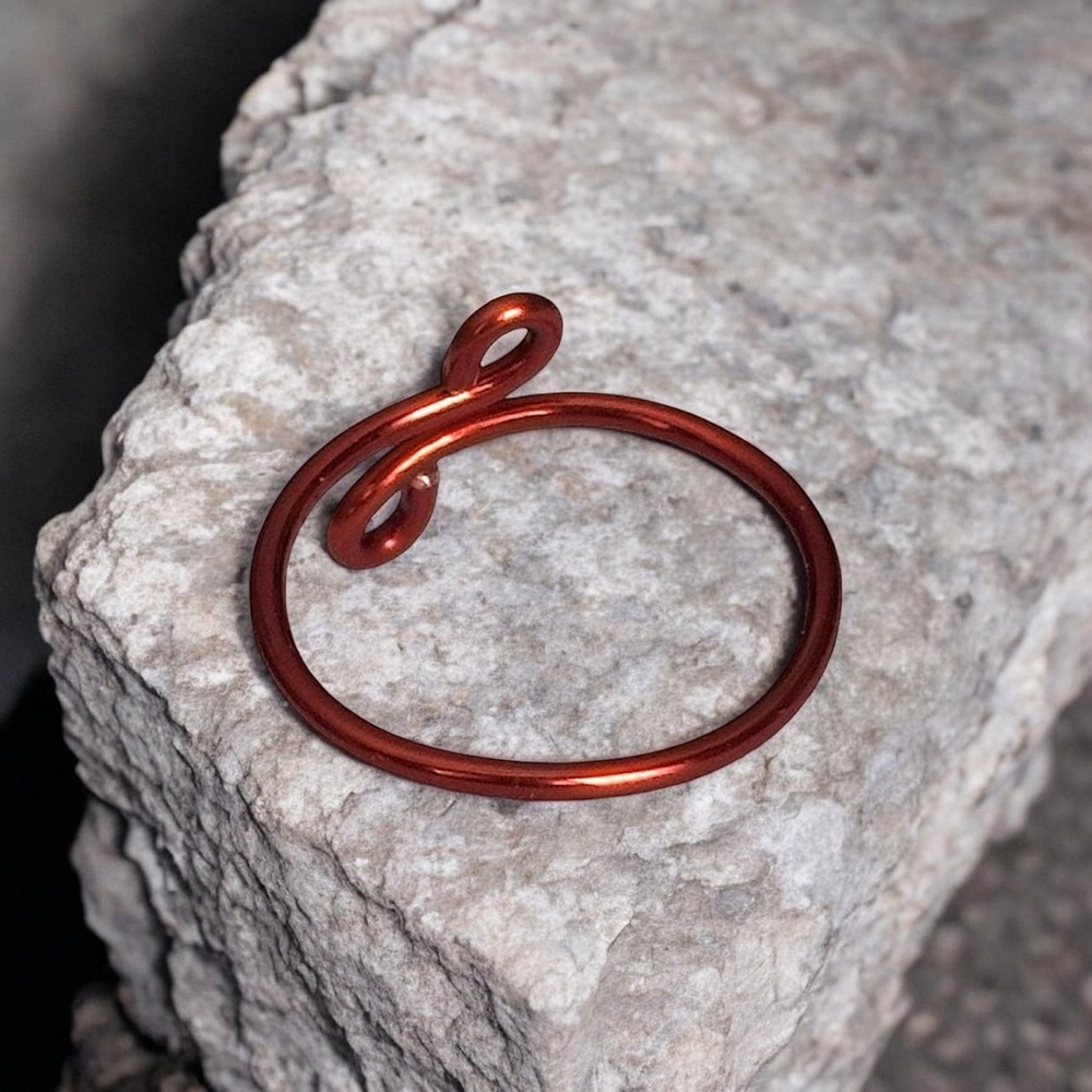 5 For $25💫Alternative Copper Colored Swirl Wire Ring - Picture 3 of 3